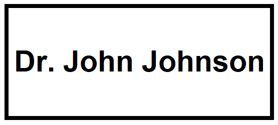 Dr. John Johnson