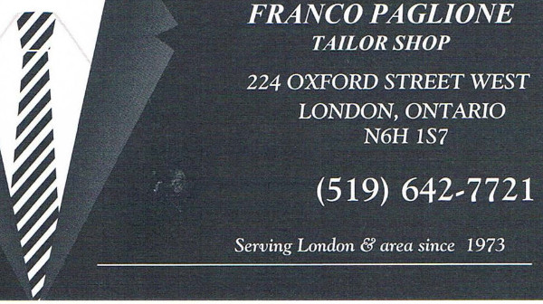 Franco Paglione - Tailor Shop