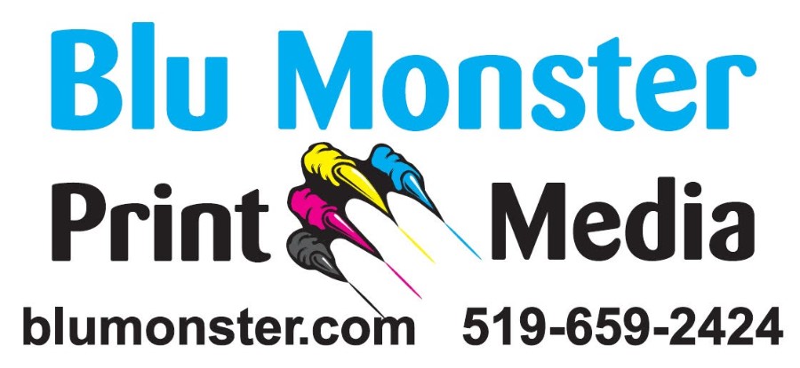 Blu Monster Print